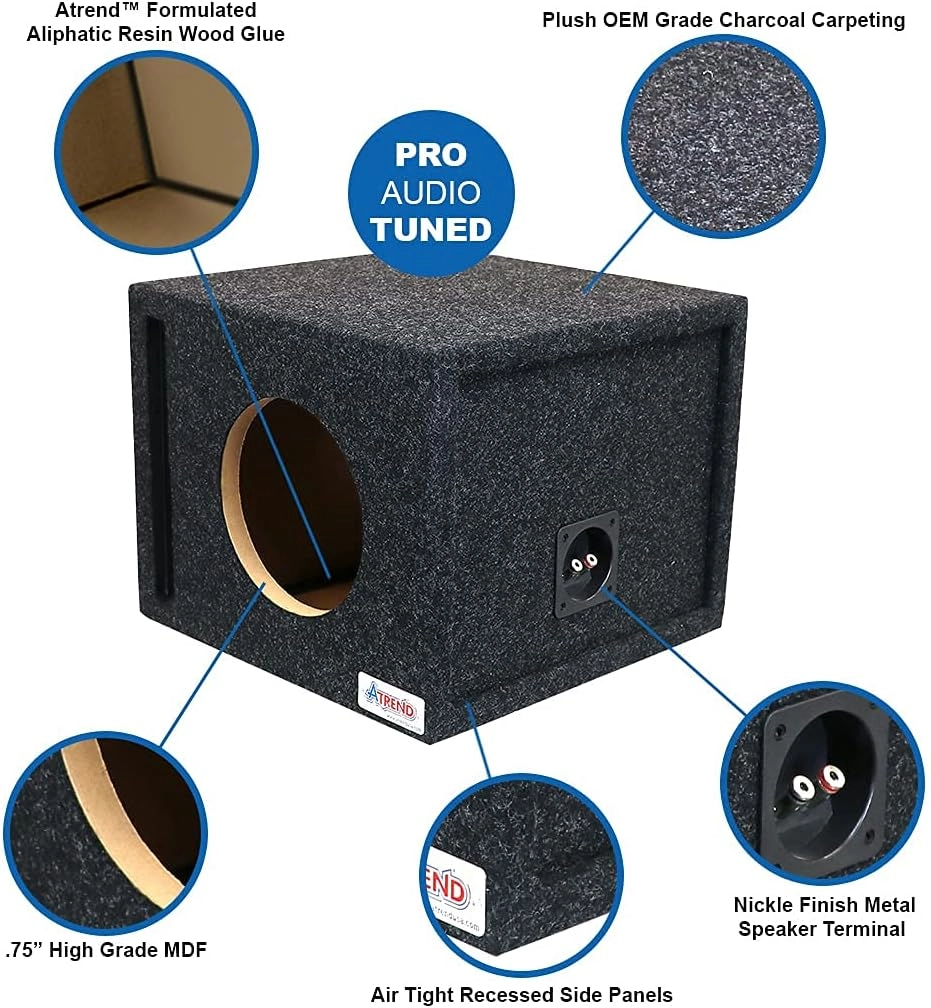 Single Vented Subwoofer Box - 8 Inch
