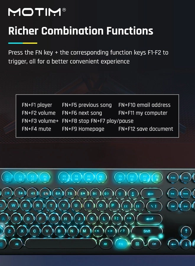 Mechanical Gaming Keyboard + Gaming Mouse - EN Wired