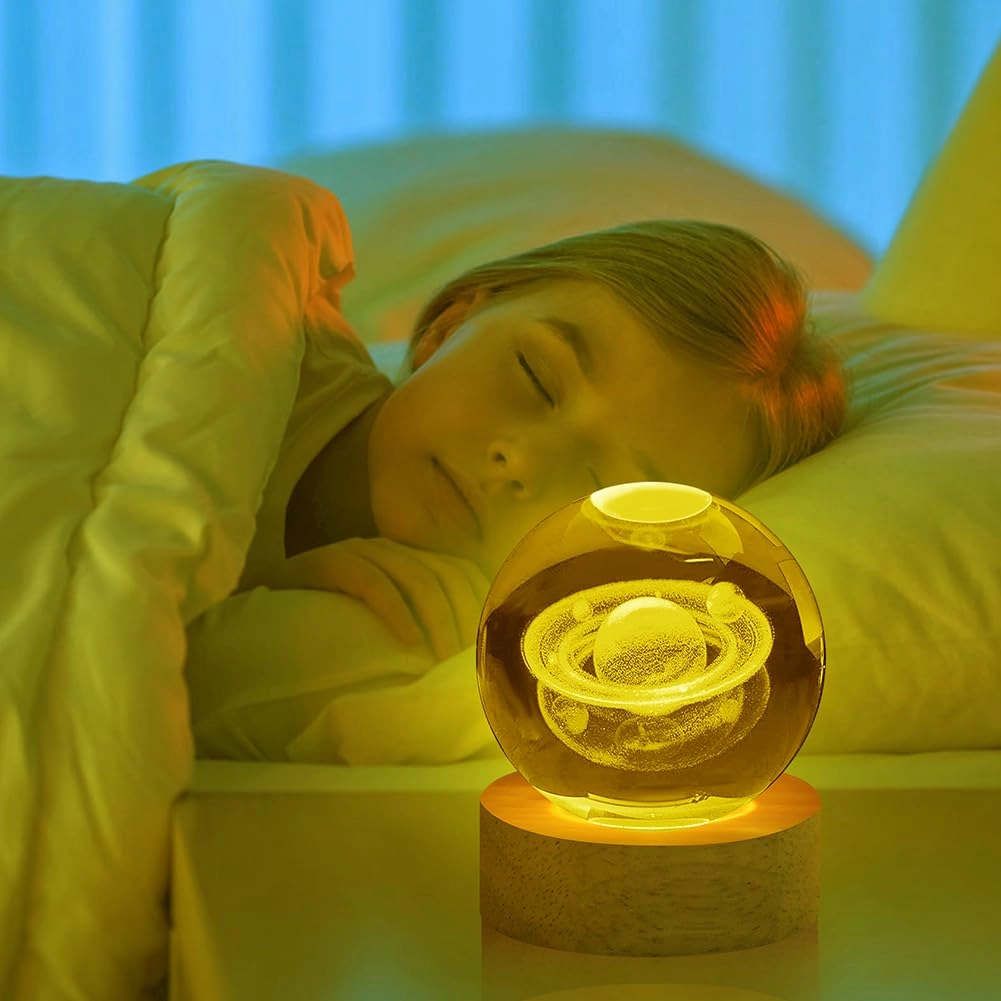 3D Saturn Planet Night Light