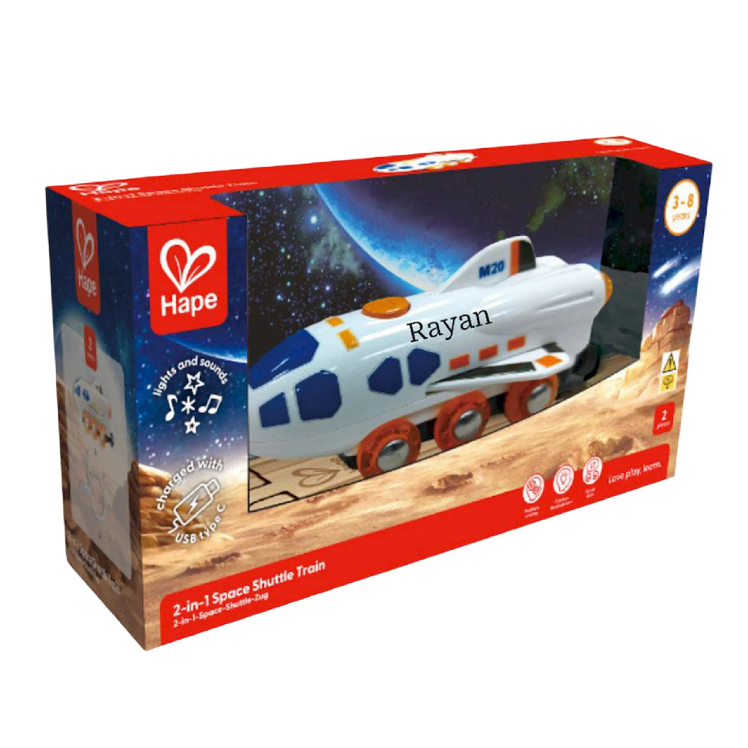 2-In-1 Space Shuttle Plane And Train Toy
