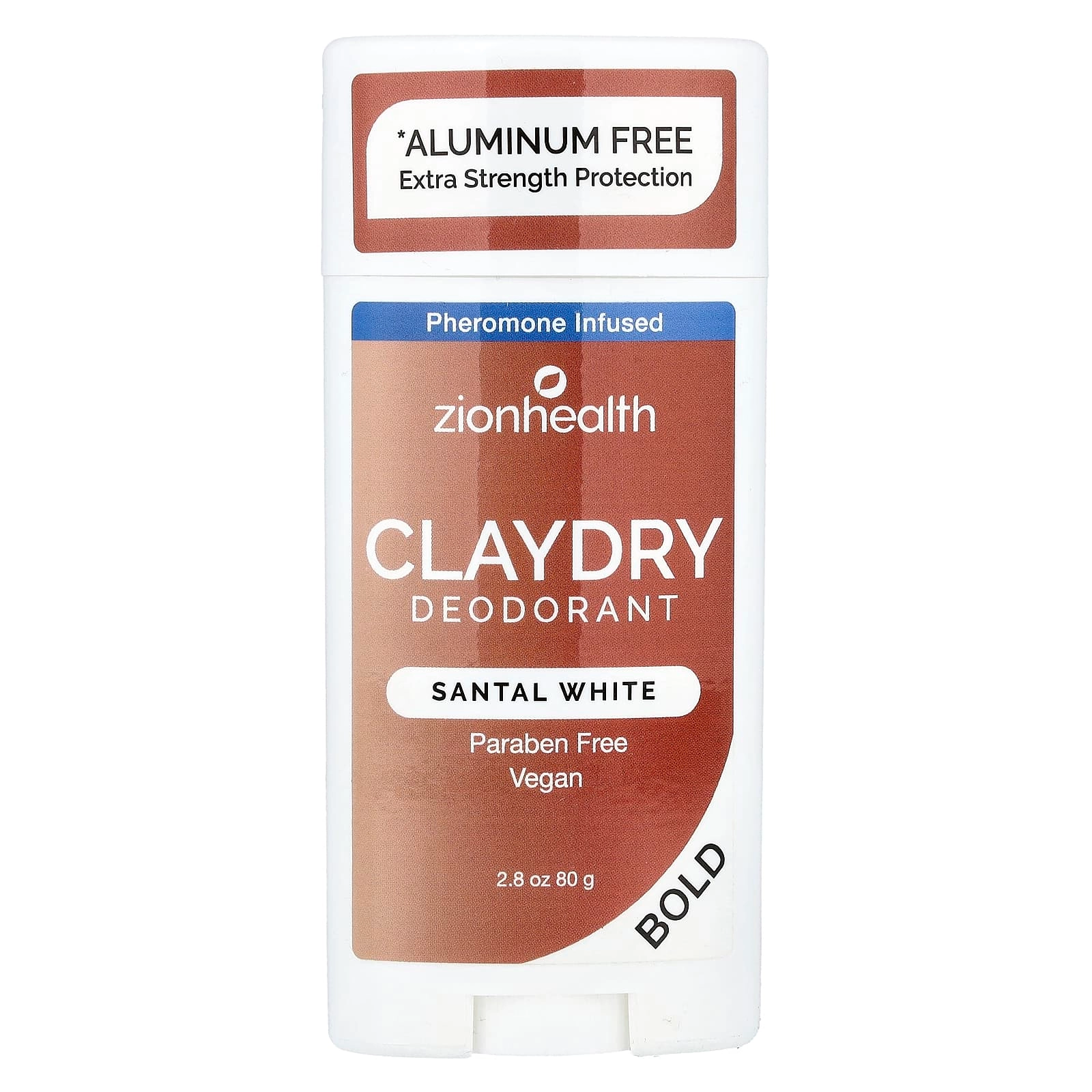 Zion Health Bold ClayDry Deodorant - Santal White 2.8 oz (80 g)