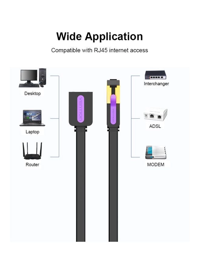 CAT 7 Network Extension Cable - RJ45 Black