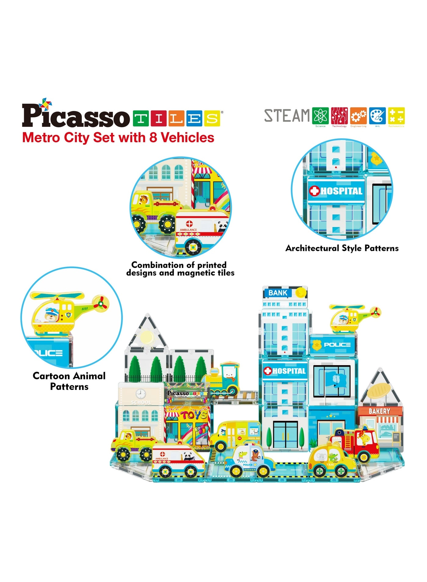 Metro City Magnetic Marvels Playset - 50pcs