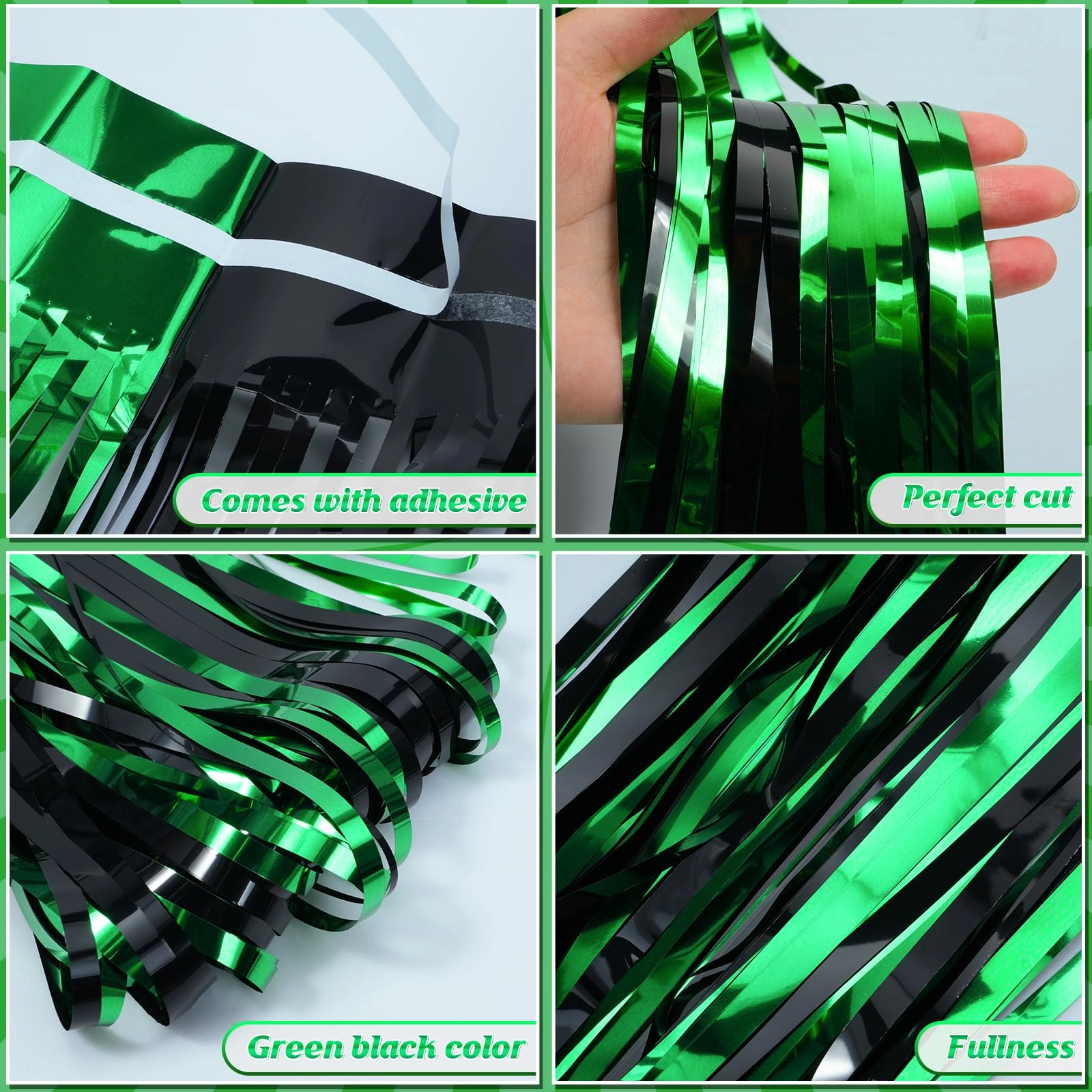 Foil Fringe Curtain - 3 Birthday Graduation Prom Wedding Pack