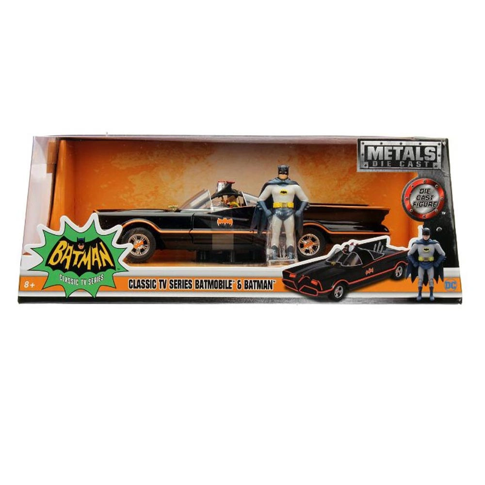 DC Comics Batman 1966 Classic Batmobile with Figure - 1:24