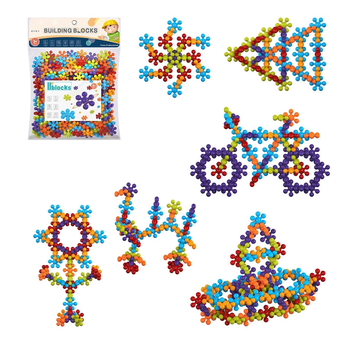 Fuwraixis Plum Flower Shape Blocks - 150pcs