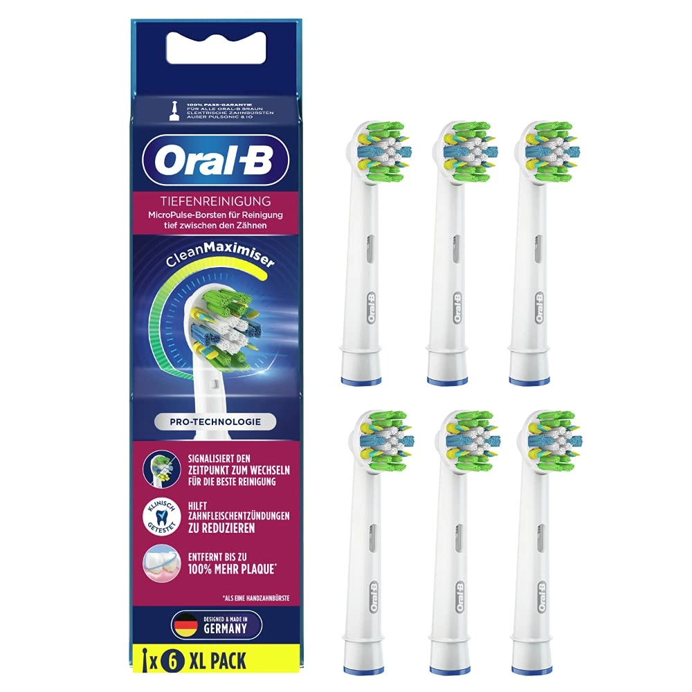 Oral-B Deep Cleaning Electric Toothbrush Heads - 6 pieces CleanMaximiser