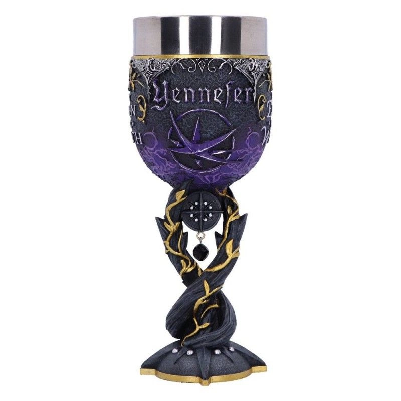 Nemesis Now Ltd The Witcher Yennefer Goblet - Hand-painted resin with stainless steel insert 19,5 cm