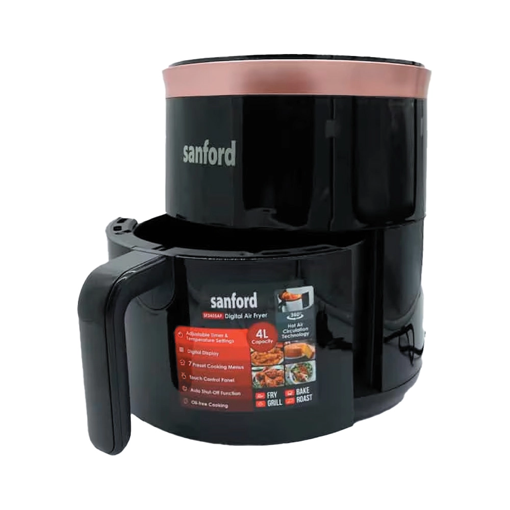 Digital Air Fryer SF2455AF BS - Adjustable Temperature Auto Shut Off Timer