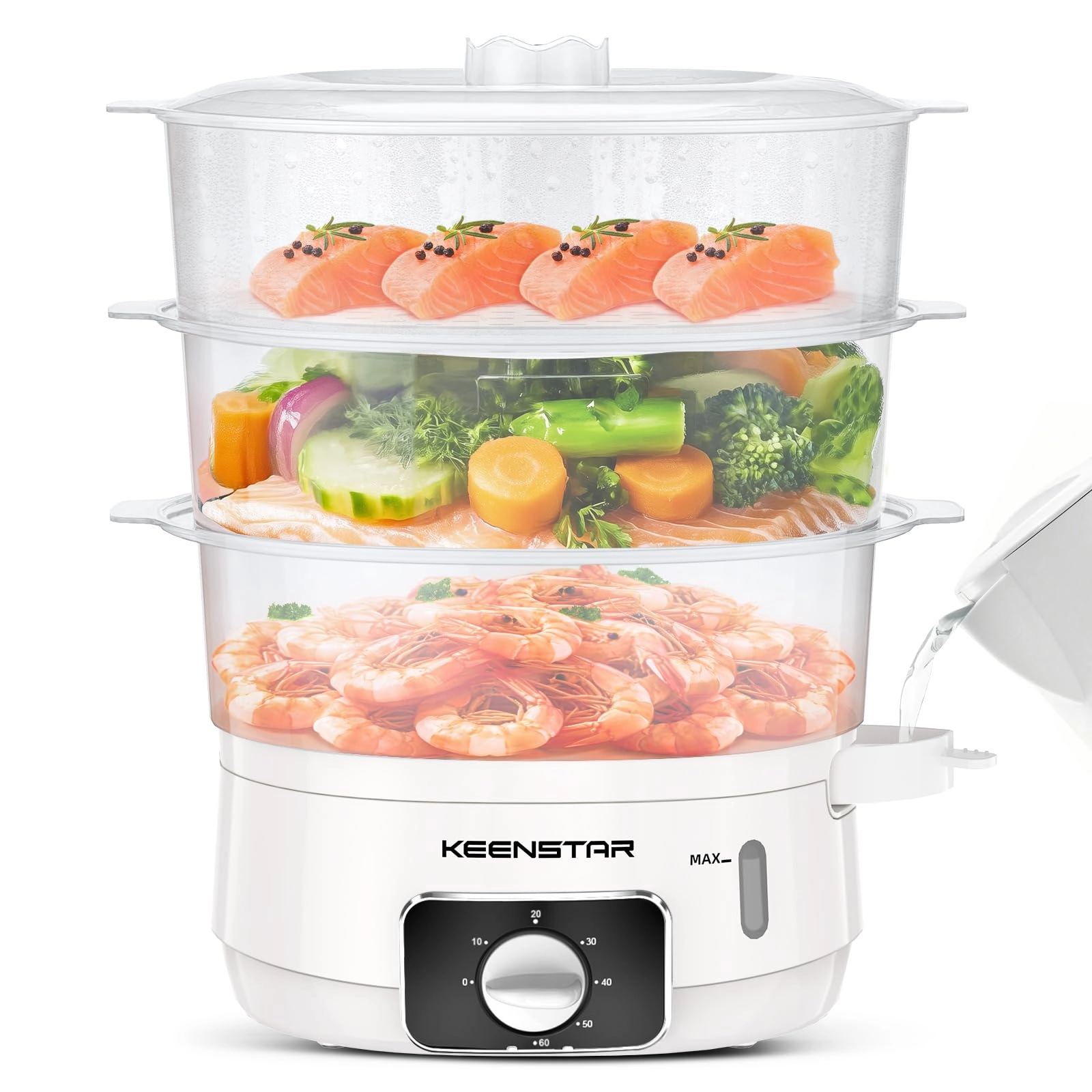 Electric Food Steamer - 13.7 Quarts