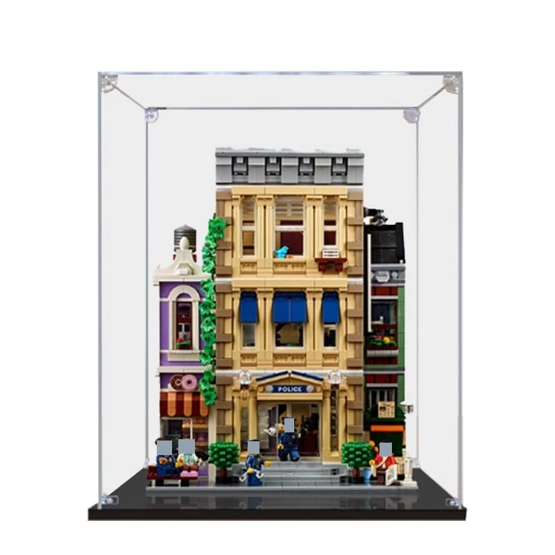 HCAEIOFJ Clear Acrylic Display Case for Lego Creator 10278 - Lego Police Station