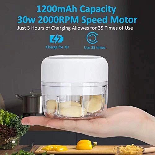 Mini Food Chopper - 100ml USB Rechargeable