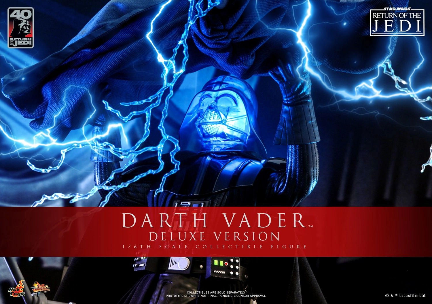 Darth Vader RETURN OF THE JEDI 40th Anniversary (Deluxe Edition) Action Figure - Sixth Scale