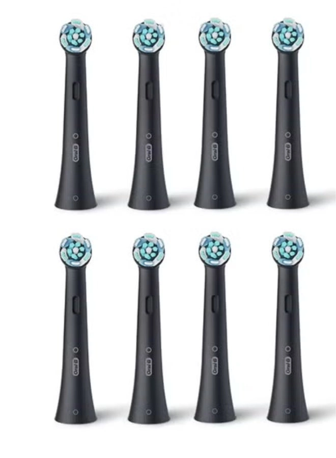 iO Ultimate Clean Replacement Brush Head - 8 Count Black for Electric Rechargeable