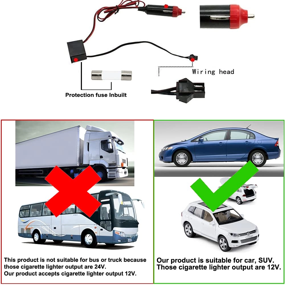 EL Wire Car Interior LED Kit - 5-meter