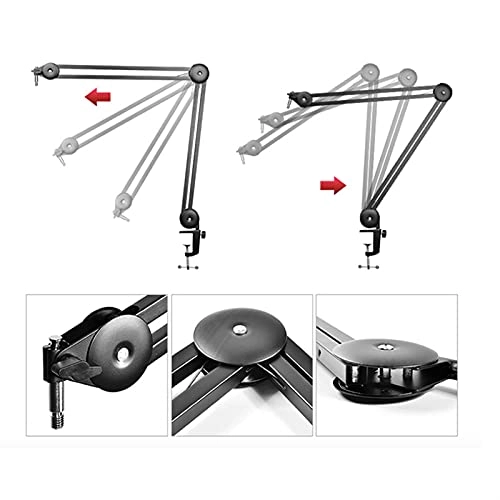 Mic Stand - Extendable Scissor Arm Table Mounting Clamp