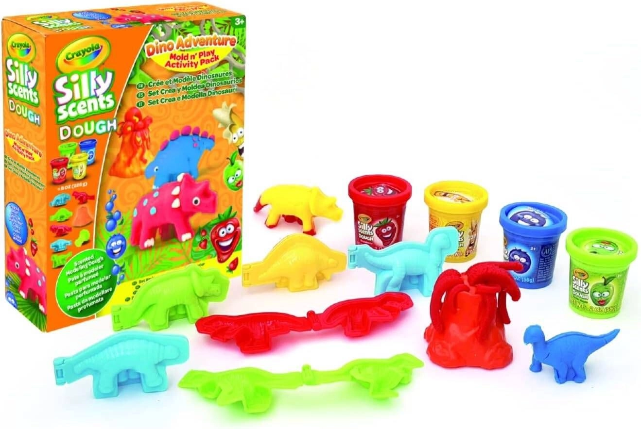 Crayola Silly Scents Dinosaurs - 3 batches scented dough