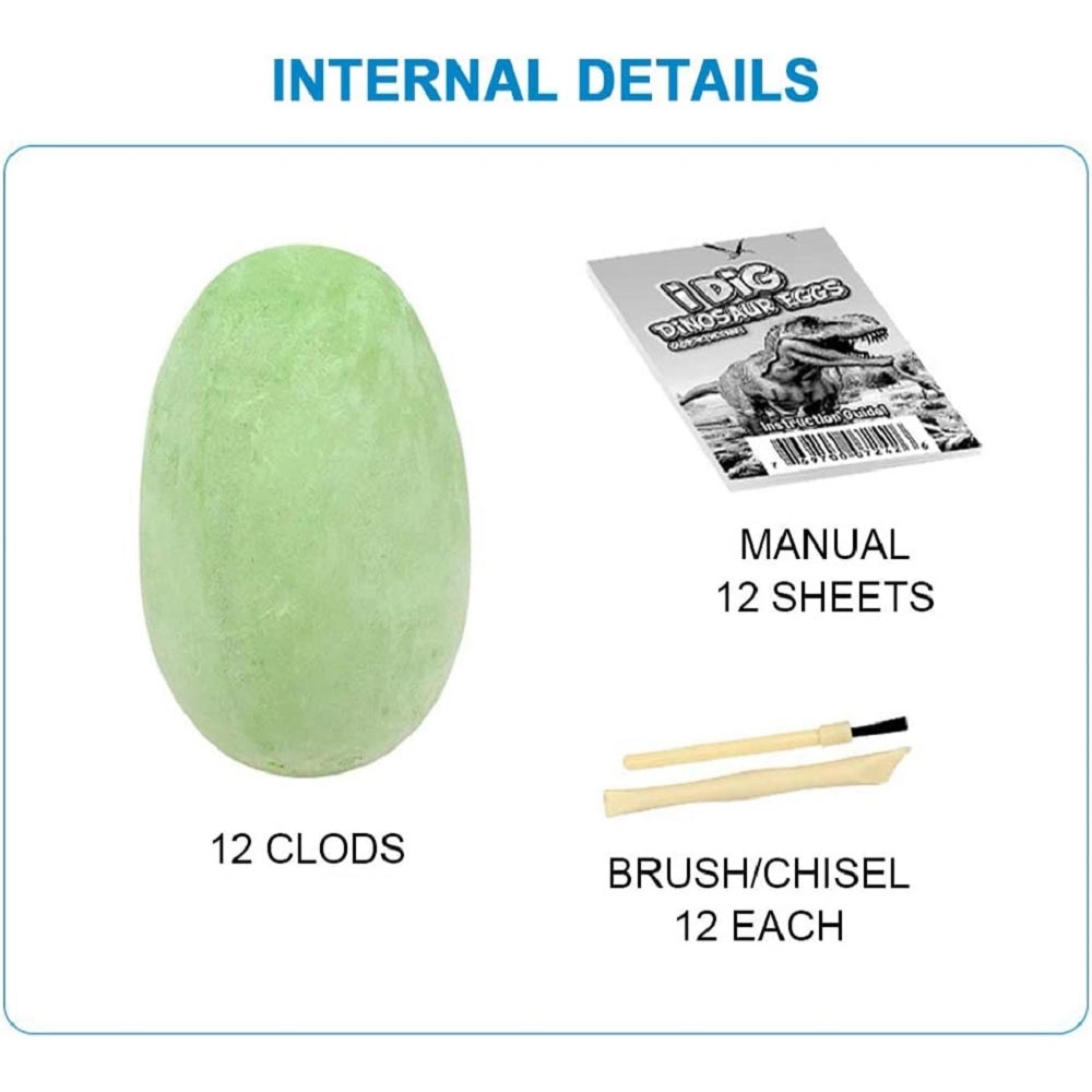 I Dig Dinosaur Eggs Kit Science - 6 years+ 12 pieces