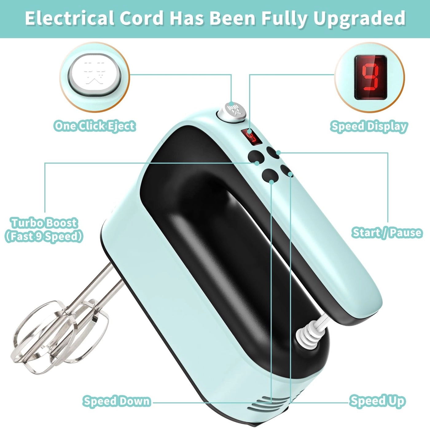 9Speed Digital Hand Mixer - 400W