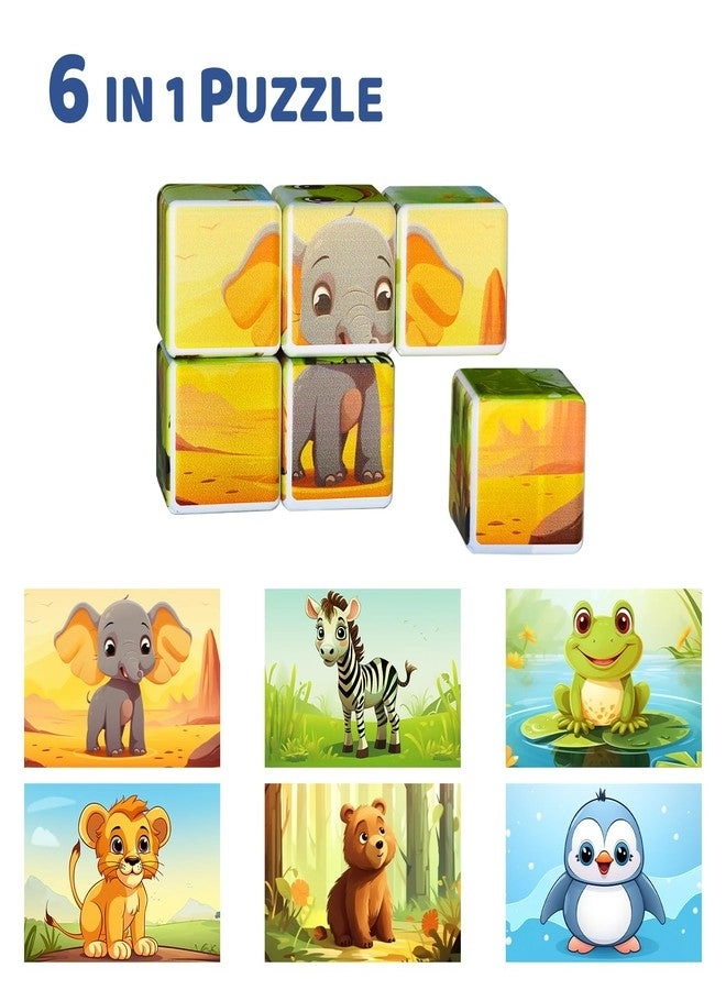 3D Magnetic Cubic Jigsaw Puzzle - 6pcs