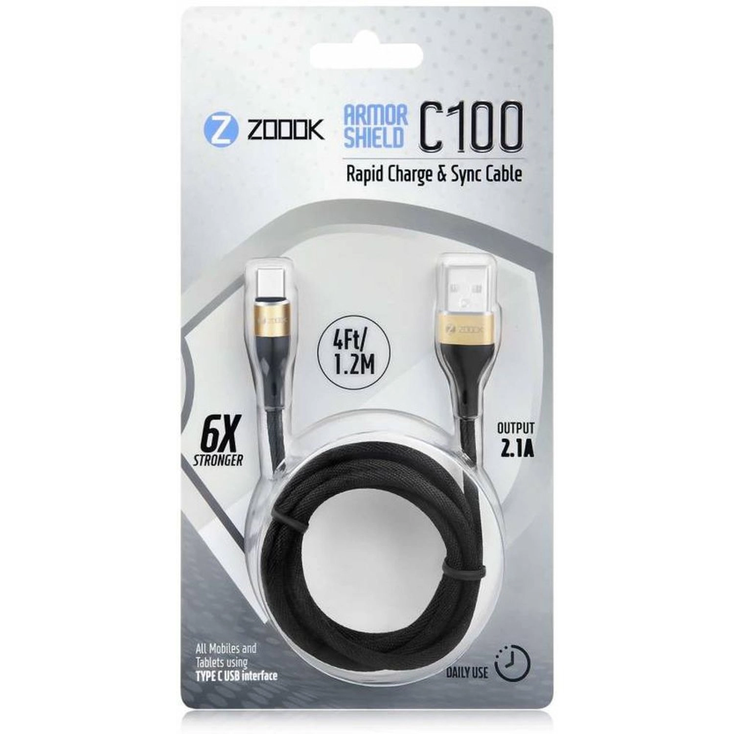 ARMOR SHIELD C100 USB Type-A to Type-C 1m