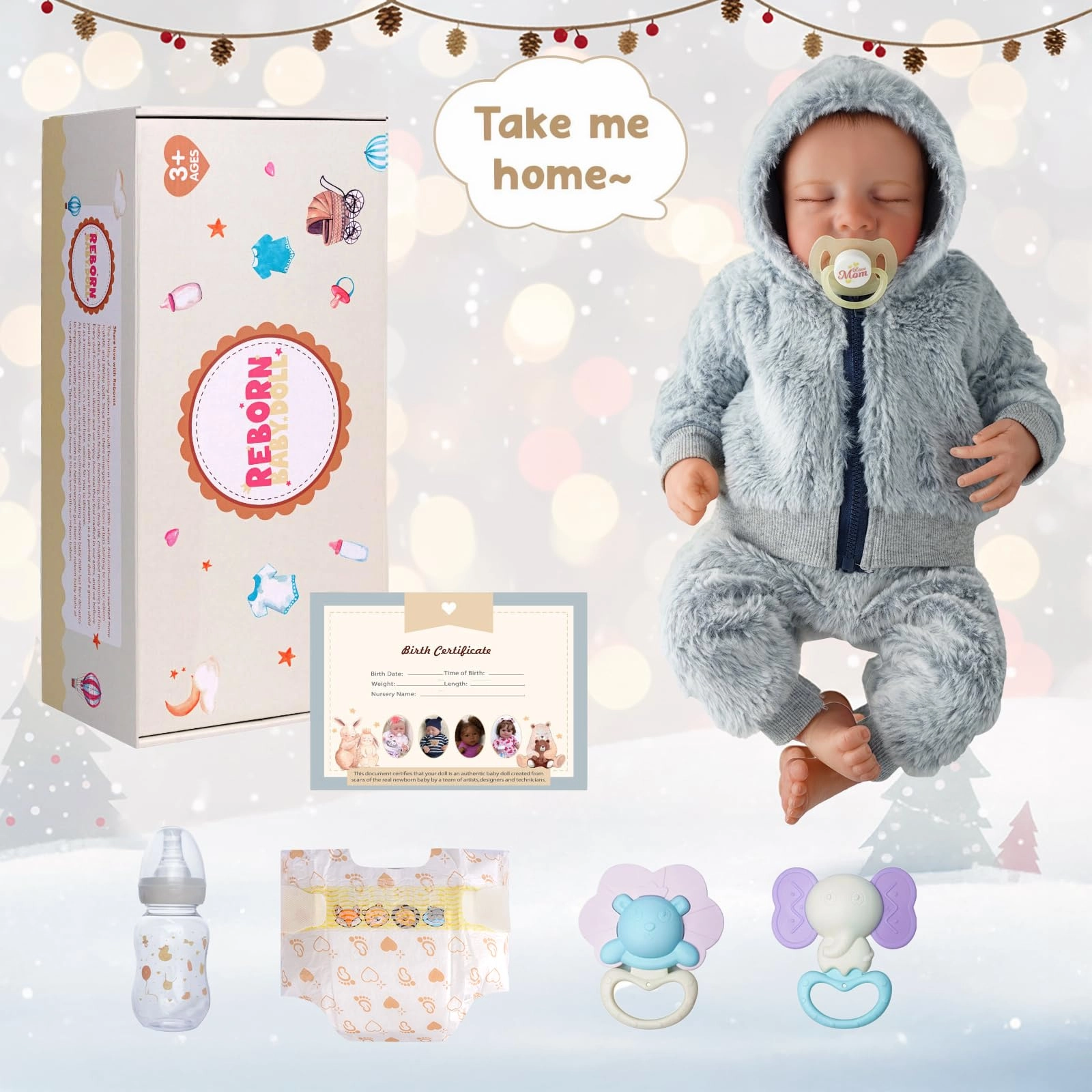 Reborn Baby Doll - 17Inch Vinyl Boy Ages 3+