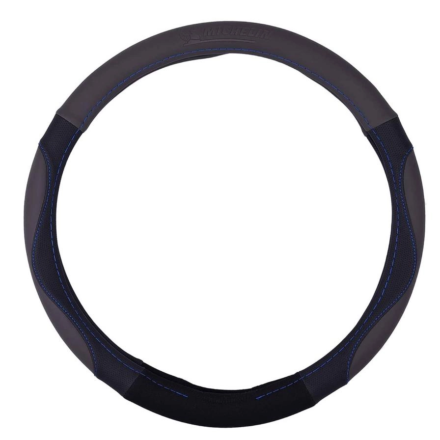 Premium Steering Wheel Cover - 37-39 cm Blue