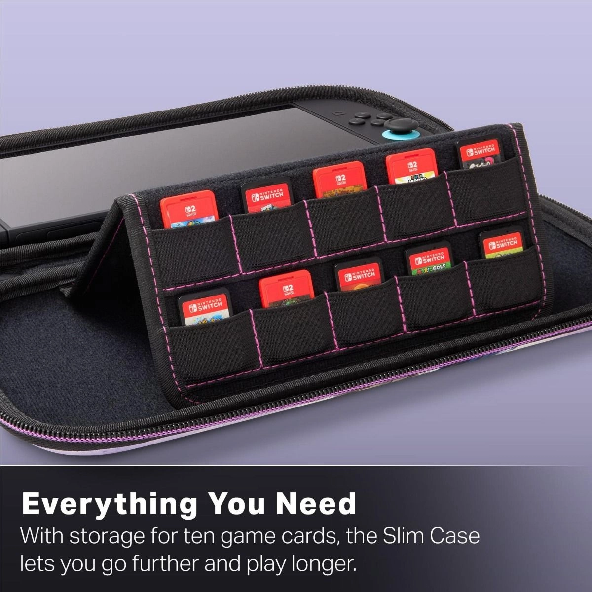 Slim Case for Nintendo Switch 2 - 10 Game Cards Play Stand
