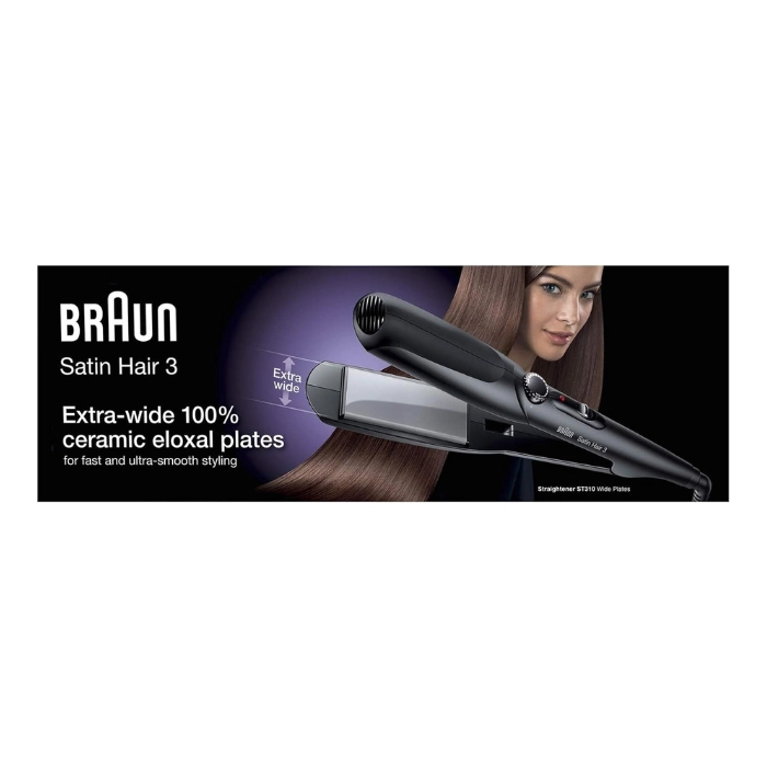 Braun ST310 - Extra-wide Ceramic Eloxal plates 13 Heat Settings