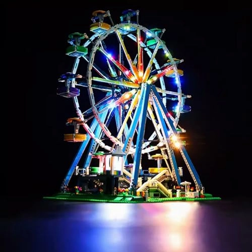 LED Light Fixture - Compatible with Lego 10247 Ferris Wheel USB rechargeable Multicolor