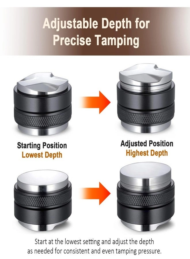 Adjustable Coffee Distributor & Tamper - 53mm Dual Head