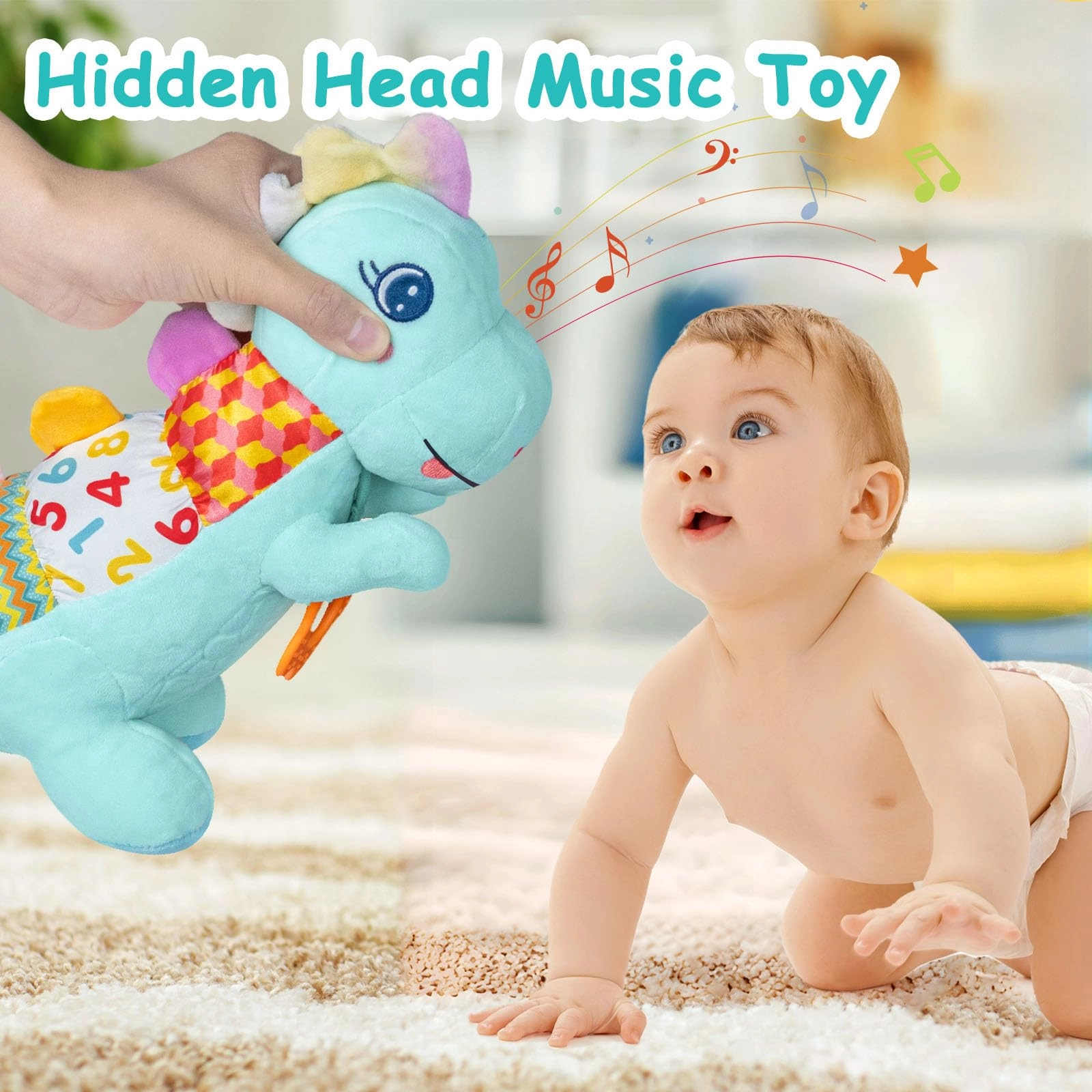 Baby Dino Plush - 0-3-6-12+ Months Cotton Animal