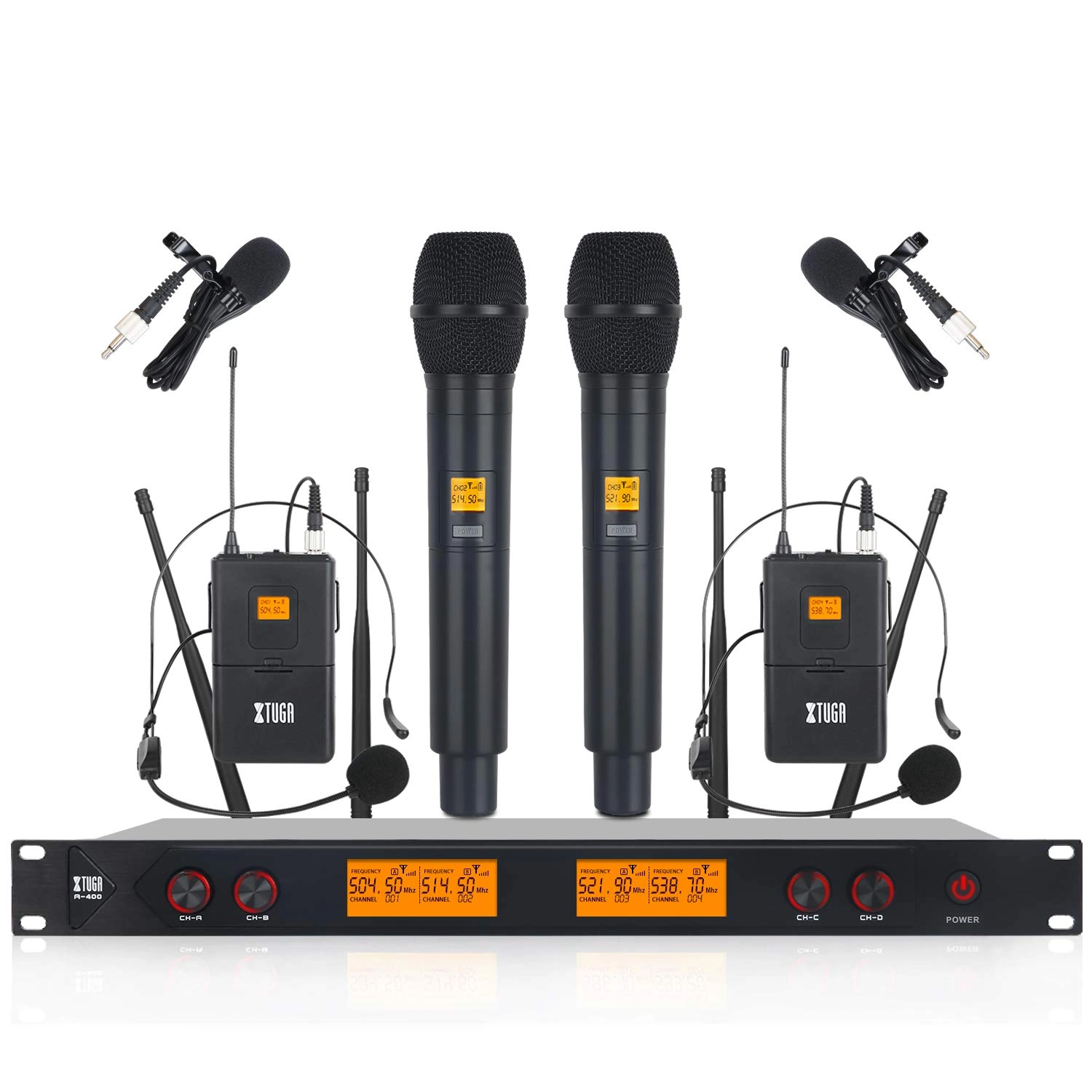 XTUGA A400 - 2 Handheld 2 Bodypacks UHF