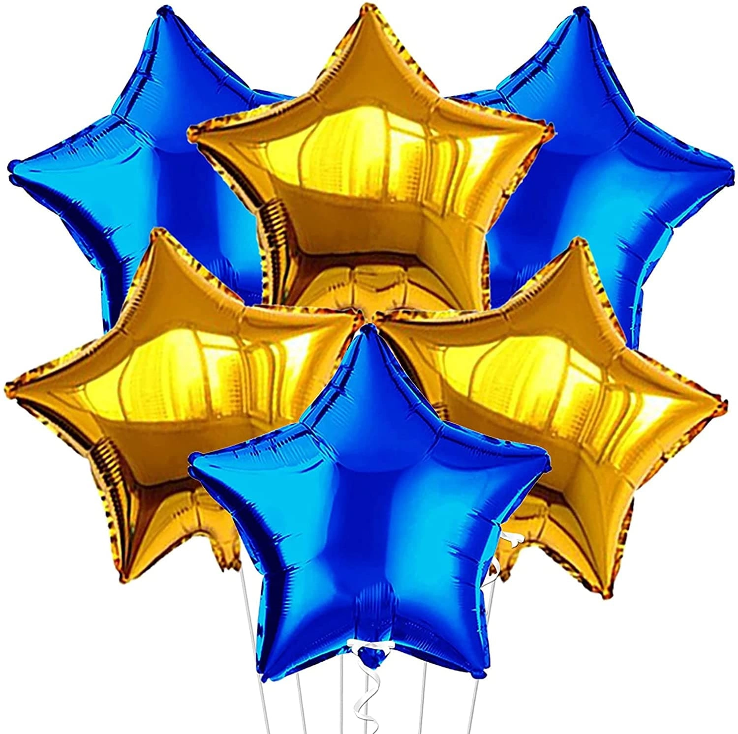 Party Time Trading LLC Star Foil Balloons - 6-Pieces Wedding Anniversary Birthday