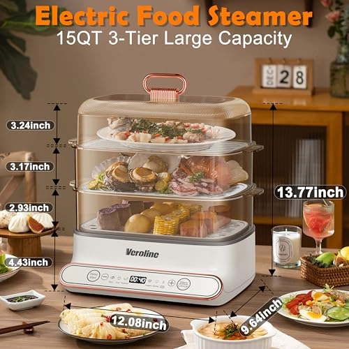 Electric Food Steamer - 15QT