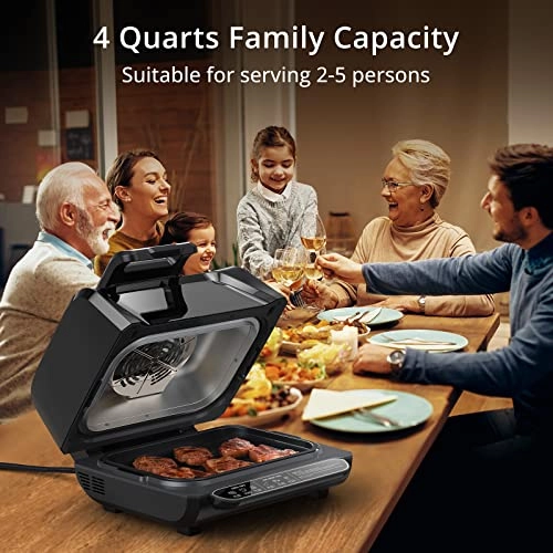 Indoor Grill Air Fryer Combo - 4Qt