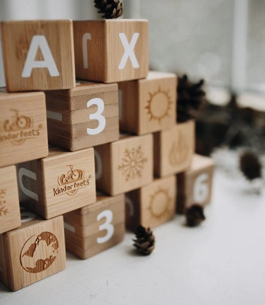 Crafted ABC Bamboo Blocks - 18 pcs