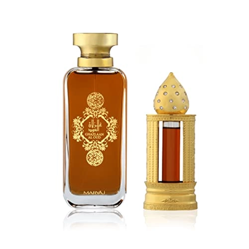 GAZLAAN AL OUD - 100 ml Eau De Parfum + DHAN AL OUD YA ROUHI - 3 ml Concentrated Perfume Oil