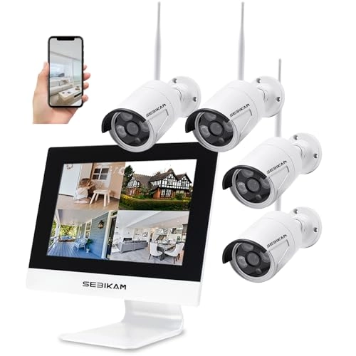 Wireless Security Camera System - 4x 3MP 10CH 2K/3MP