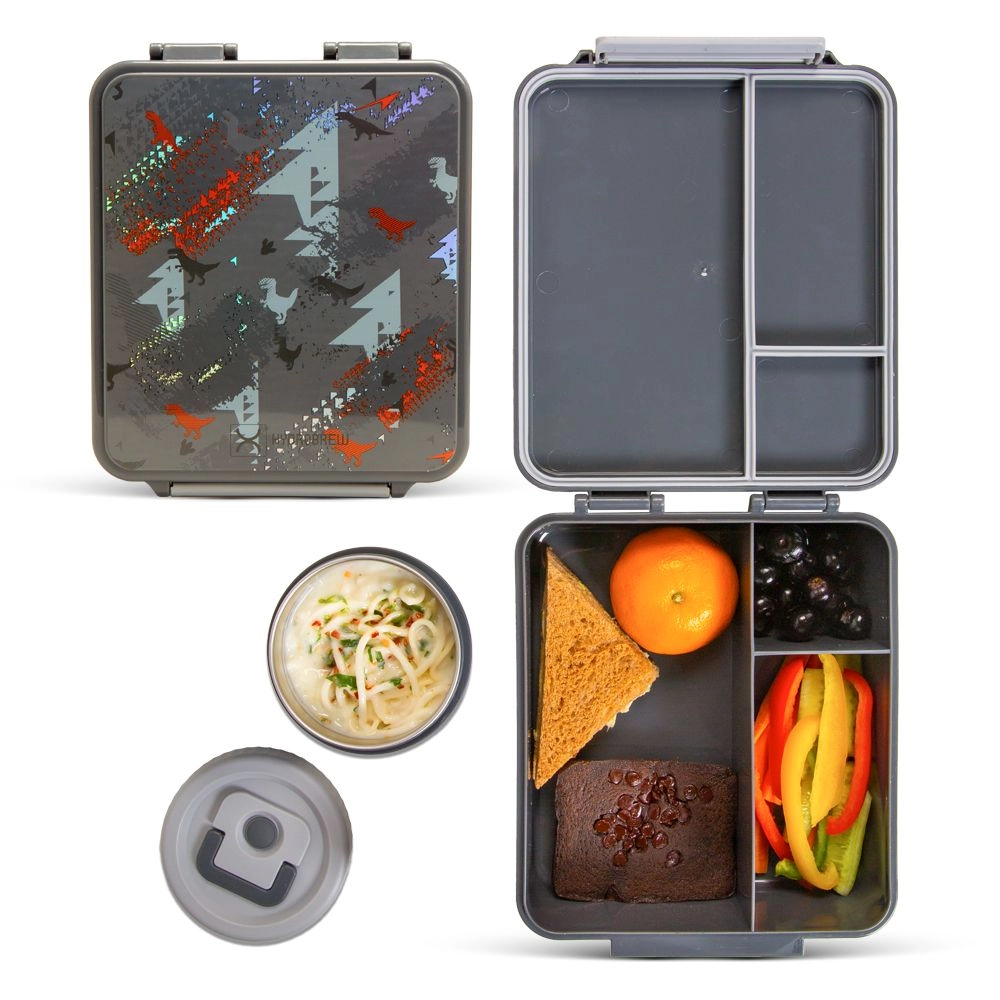 Bento Lunch Box - Adventure Sage 1.74L + Steel Food Jar - 0.35L + Lunch Bag - Insulated