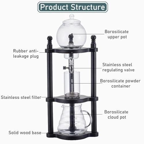 Cold Brew Drip Coffee Maker - 800ml High Borosilicate Glass