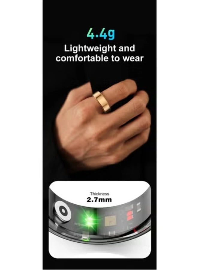 Smart Fitness Ring - Heart Rate Oxygen Sleep Tracking IP68 Waterproof Size 11