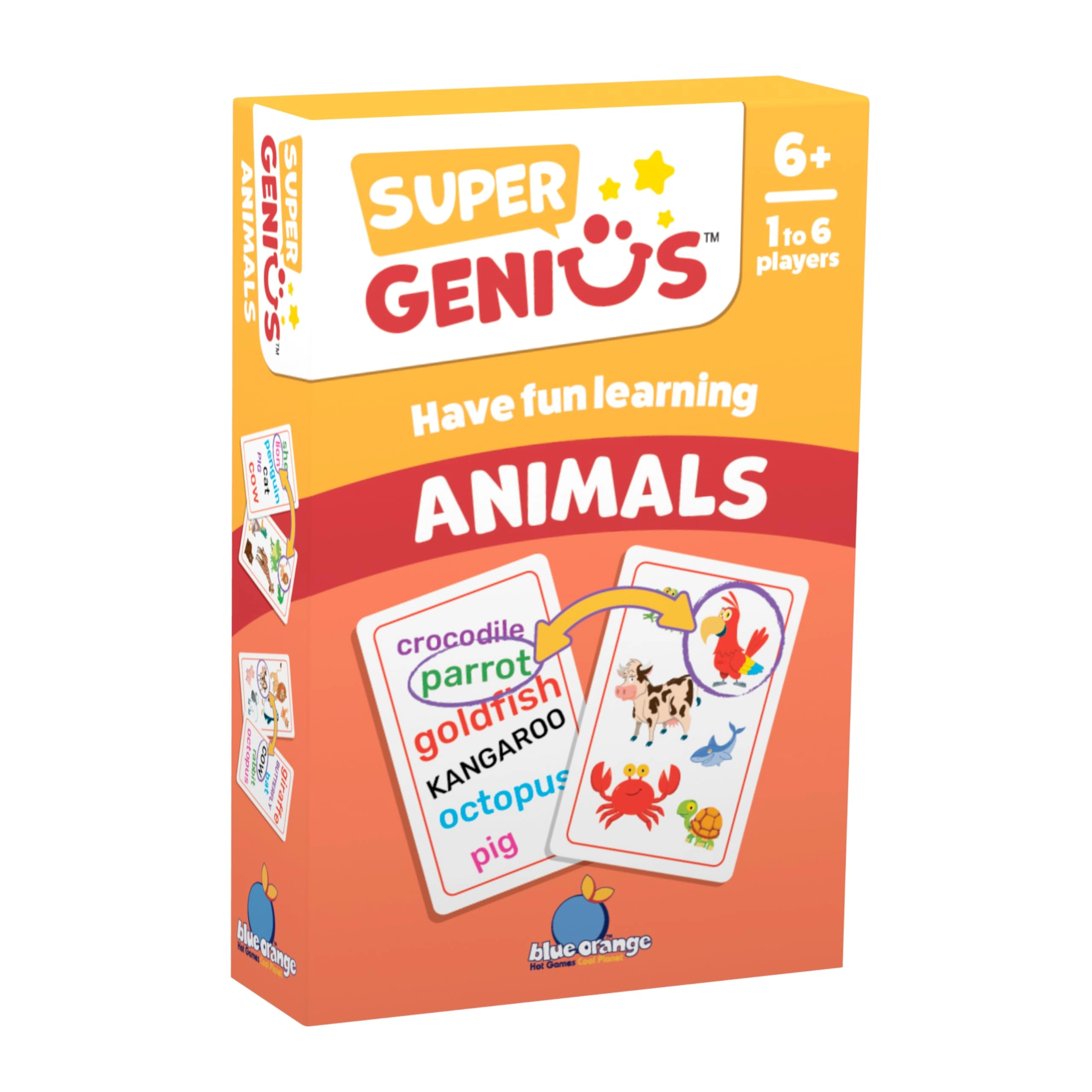 Blue Orange Super Genius Animals - Card Game