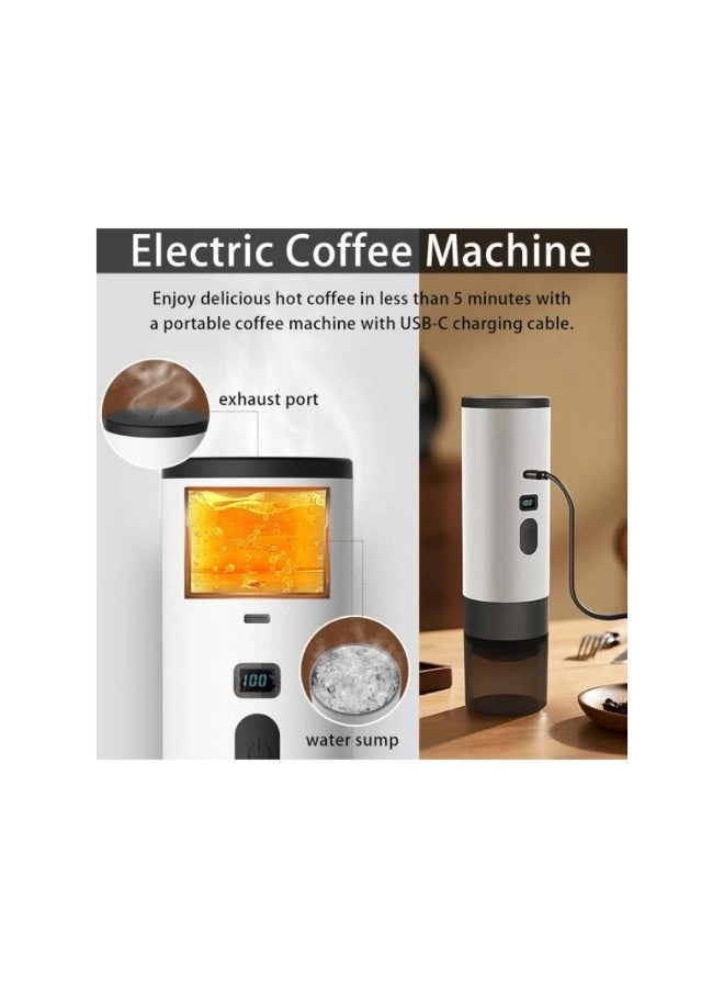 Portable Electric Espresso - Digital Display USB Rechargeable Cup Carry Bag