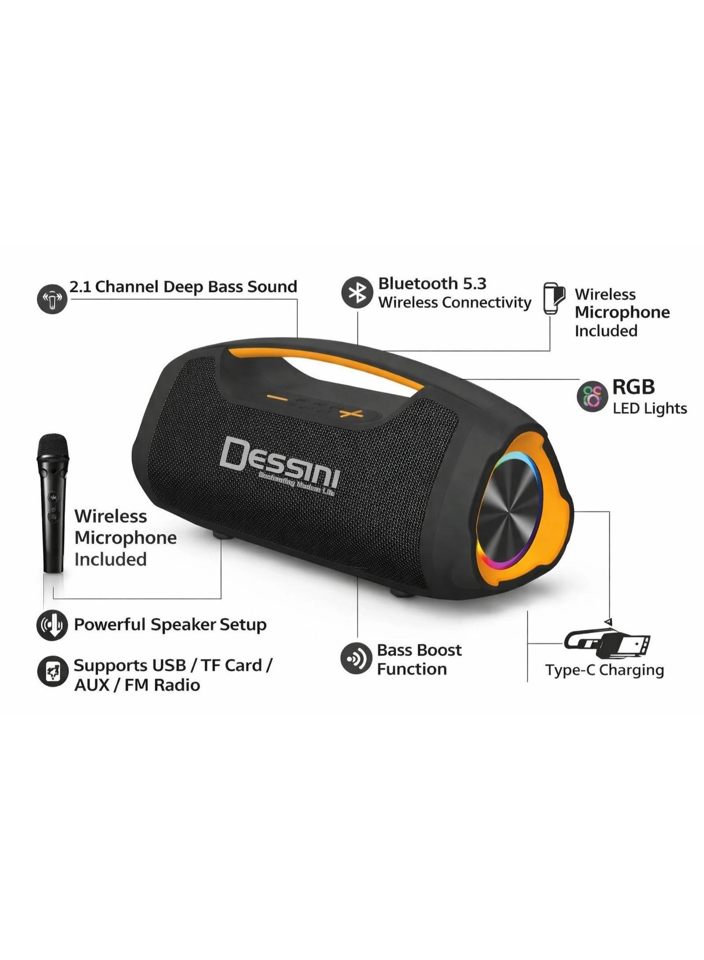 KD-401 - Portable Wireless Speaker Wireless Microphone