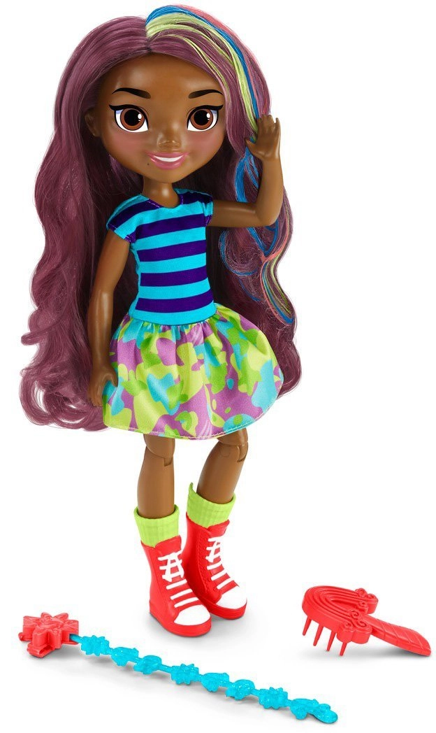 Mattel Rox Doll - 11 in (27 cm) Brush & Style 2-in-1 hair charm and bracelet