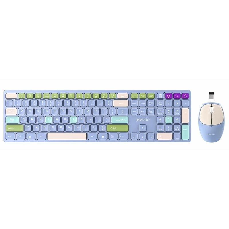 Yesido KB19 - 2.4G Wireless Mixed Color Keyboard Mouse Set