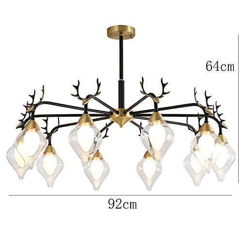 Sputnik Chandelier - Black and gold 10 head