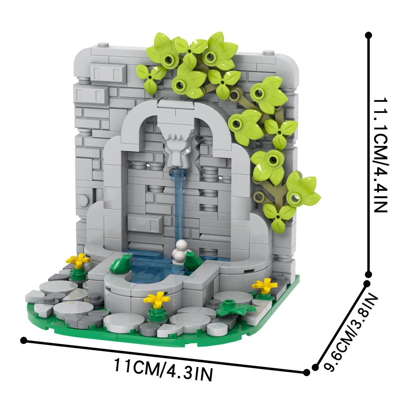 Bluejw Castle War Military Fountain - 255 pcs