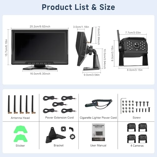 Digital Wireless Reversing Camera System - Night Vision Wireless 720P